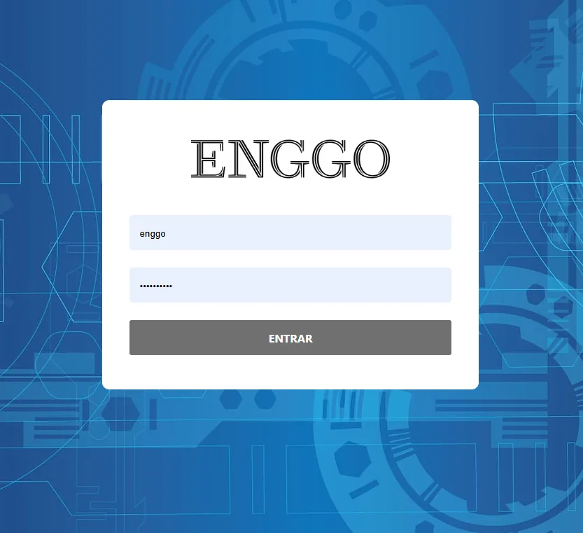 Painel do sistema Enggo